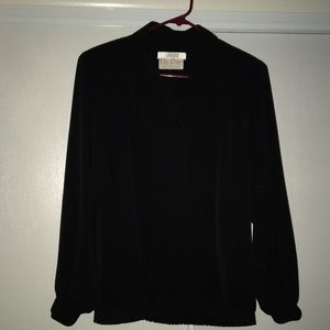 Vintage I.magnin Da-Rue of California Black Blouse